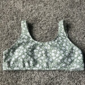 Cute flower print bikini top